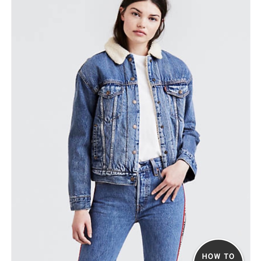 NWT Levi’s Trucker Jean Jacket with Sherpa